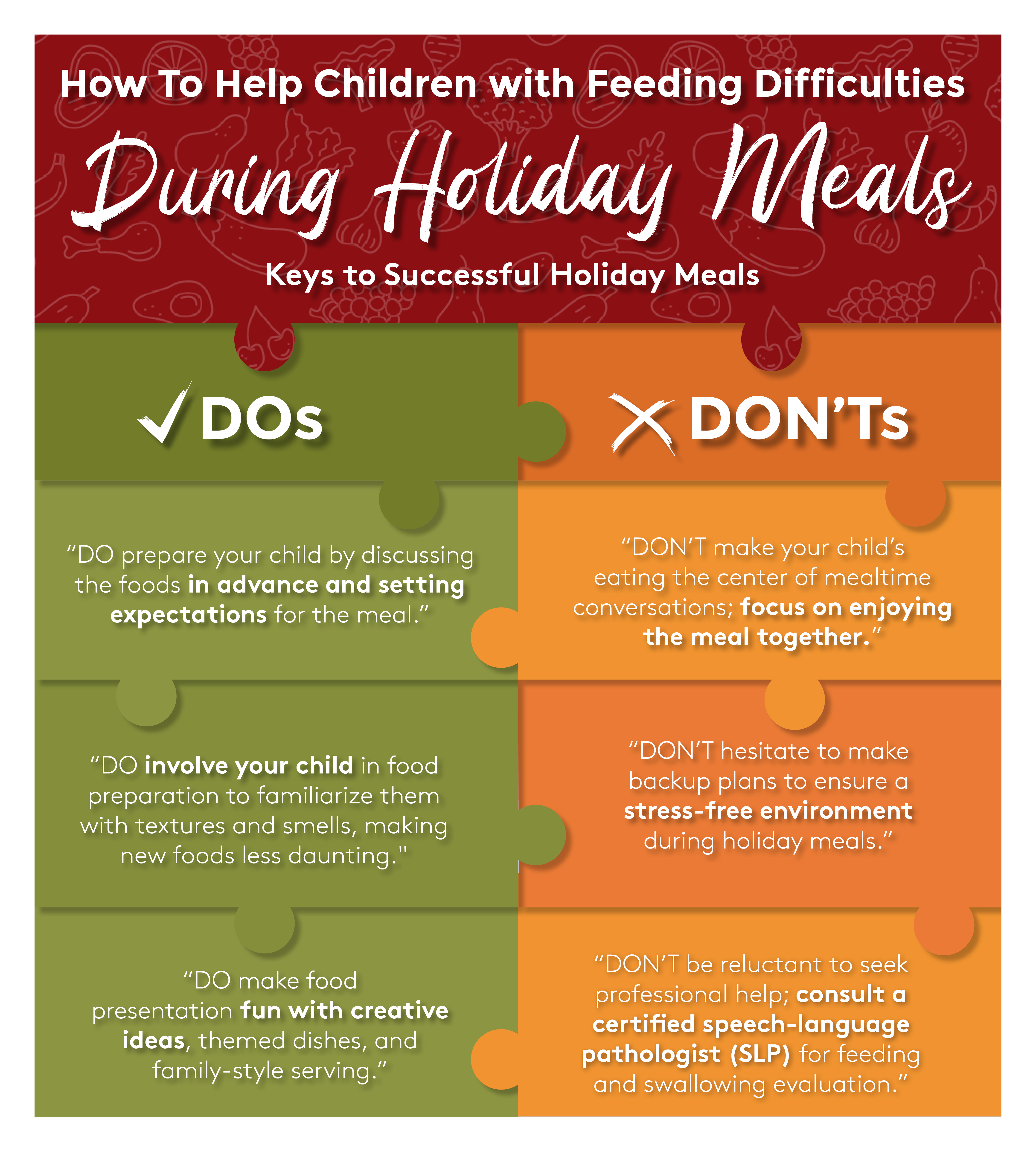 how to help picky eaters during the holidays infographic